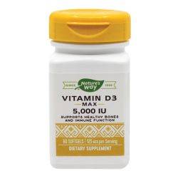 Vitamin D3, 5000UI x 60cps Natures Way