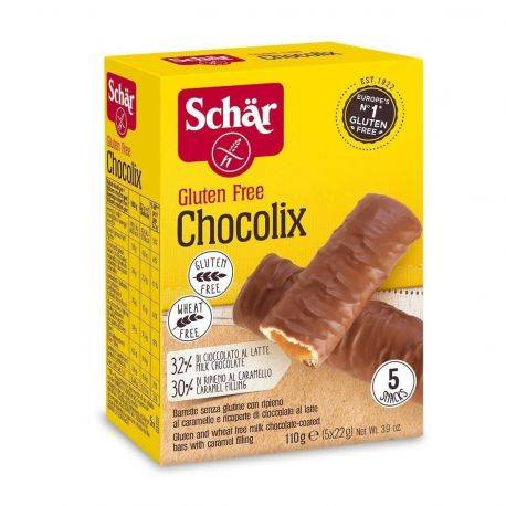 Chocolix, Batoane fara gluten cu caramel x 110g Dr. Schar