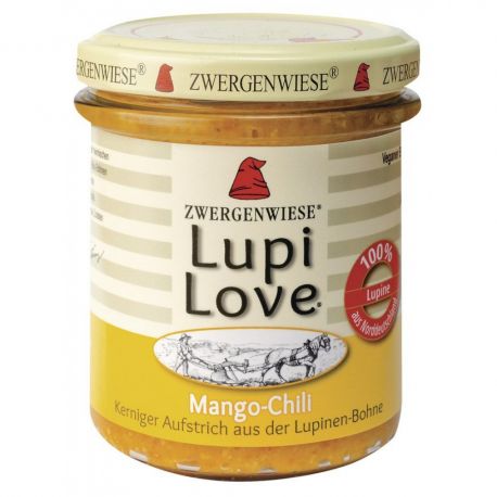 Lupi Love crema tartinabila din lupin cu mango si chilli x 165g Zwergenwiese