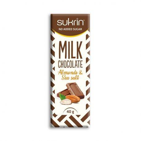 Ciocolata cu lapte, migdale si sare de mare x 40g Sukrin