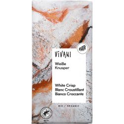 Ciocolata alba crocanta bio x100g Vivani
