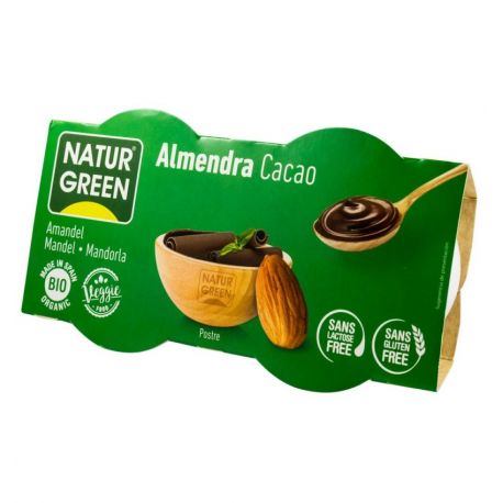 Desert BIO de migdale cu cacao 2x125g Natur Green