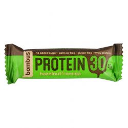 Baton proteic fara gluten cu alune si cacao 30% proteine x 50g Bombus
