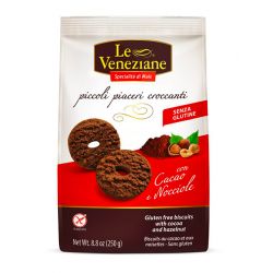 Biscuiti cu cacao si alune, fara gluten, 250g Le Veneziane