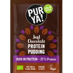 Budinca proteica bio de ciocolata, 27% proteina, 46g Pur Ya