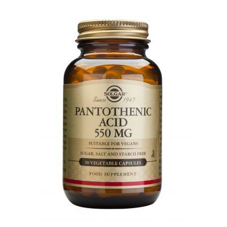 Acid Pantothenic, 550mg x 50cp vegetale Solgar